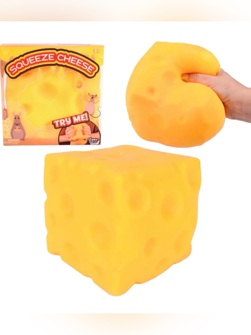 Squeeze Cheese - Yellow Stress Squishy